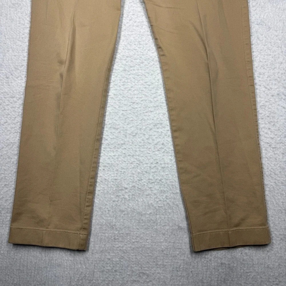 J CREW Chino Pants‎ Mercantile Flex Slim Stretch Khaki Beige Men's Size 35x30